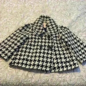 Houndstooth black and white jacket